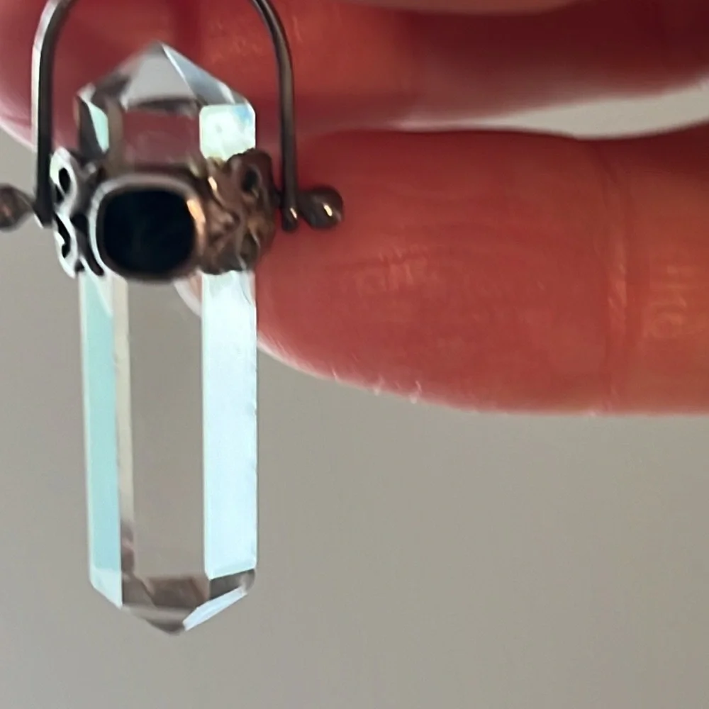Silver crystal with onyx - Picture 1 of 4